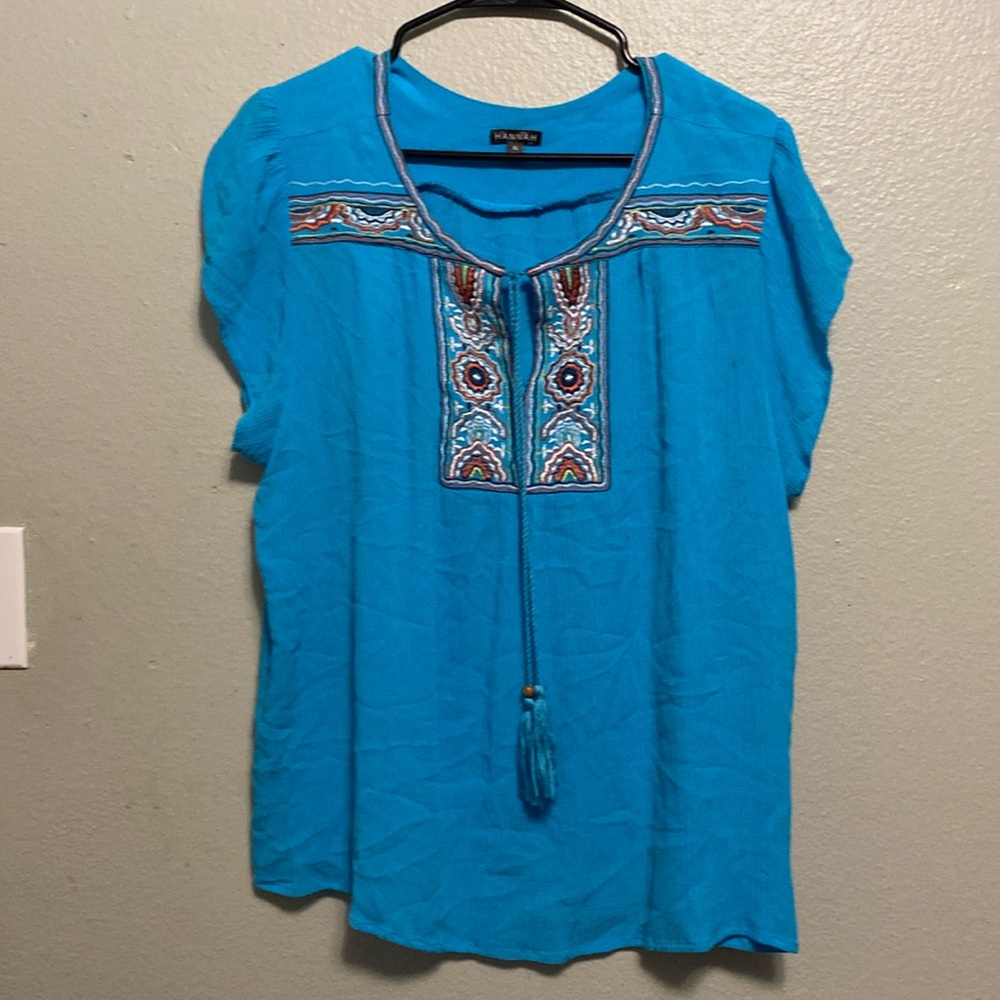 Hannah Blue Puebla Blouse
